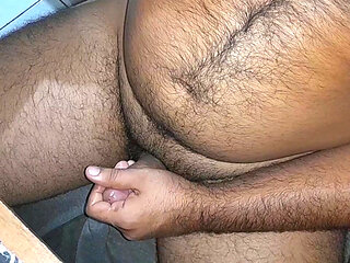 Hairy Bear Masturbating
