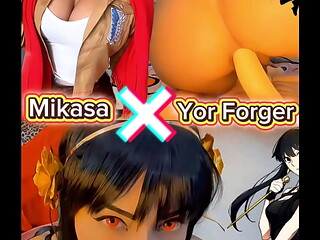 Yor Forger x Mikasa cosplay which one is the naughtiest one in your opinion??