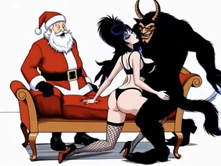 Krampus Stuffed a Butt Plug Into Elvira, the Mistress of Darkness' Ass, and Brought Her to Orgasm. a Christmas Porn Story