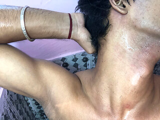 A teenager decided to nude bathing shaving and oil massage and rubbing coock for full fill self deaire