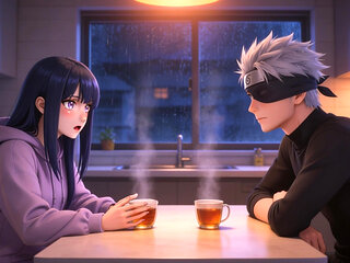 Hinata Hyuga sucking and fucking hard with Naruto Uzumaki in cowgirl, doggy style and missionary, intense moans, big ass bouncing, cream