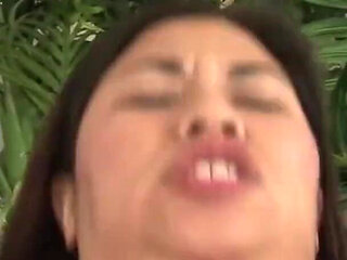 Curvy Asian Tyung Lee lets big dick slides in her wet pussy