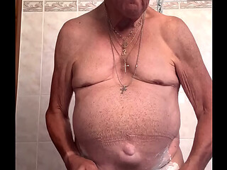 Shaving by cock and balls