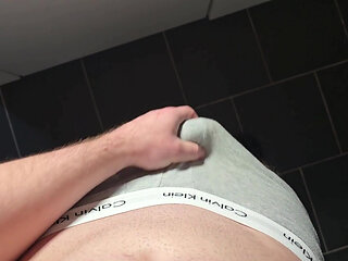 Grey Calvin Klein Morning Pump! Daddy Jerks Thick Cock to Table Explosion - Follow on X: PhantomGentX