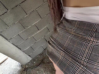 Busty Babe Gets Fucked in an Abandoned House by Huge Cocks