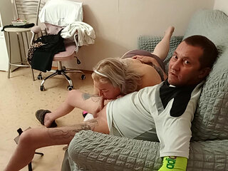 neighbor swallows cum after a gentle blowjob