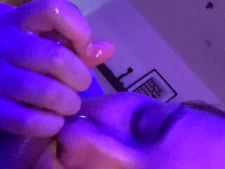 Cozy home blow job on a cold autumn evening