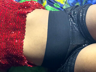 step Mother-in-law was lying down ready to get fucked by step father, step son fucked her beforehand