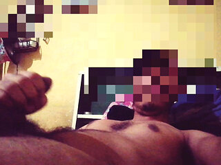 Just masturbating macho throwing good stick, until he makes himself come in spurts