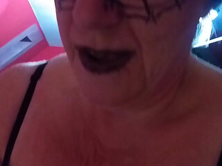 Lusty Granny Sucks on a Big Cock