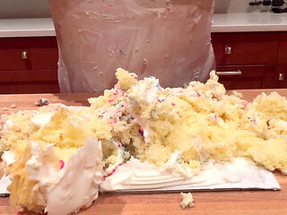 Step Mom Ruins Birthday Cake with Her Huge Tits