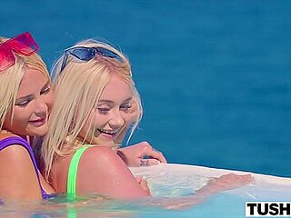 2 Classically Trained Blonde Ass Fucking Whores Go To Work Mff