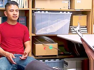 Young Latino Devastated By Security Officers Bare Fat Dick