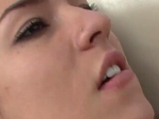 Blonde and brunette kiss and lick each other