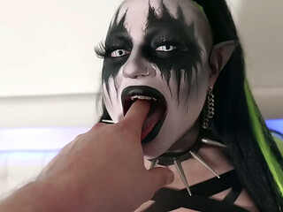 Assfucking a Finnish Goth Girl