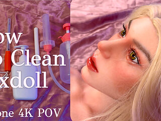 How to Clean Sexdoll POV 4K - Realistic Silicone Care Tutorial