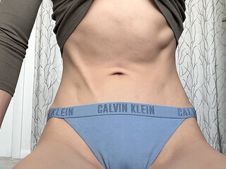 Braless Small Tits & Ck Fullback Panties Cameltoe