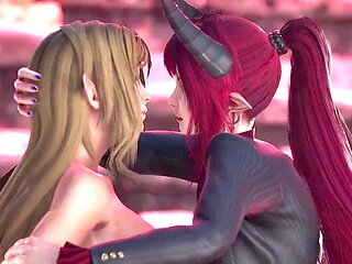 Scuccubus enjoys some wild fun with her elf in a hot animated scene