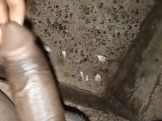 Oil massage of Desi big black cock