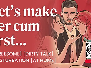 ASMR Audio Porn: First Time Bisexual FFM Threesome at Home with Finger Play &amp_ Rough Sex &ndash_ Erotic Audio