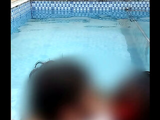A Hot Couple'_s Risky Fun in the Swimming Pool.
