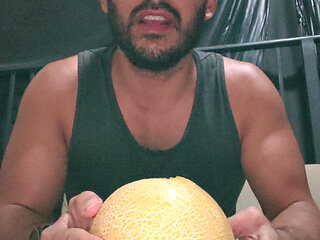 Food fetish fucking melon can you hear your throat fucking whistle on my cock?