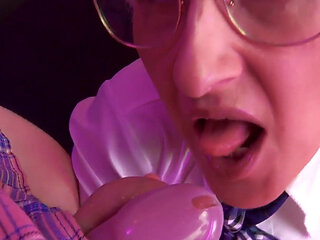 Hottest MILF Licking His Chastity Balls and Cock - Moaning Like a Bitch!