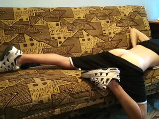 Massive Cum Masturbate Basketball Uniform Buffalo Sneakers