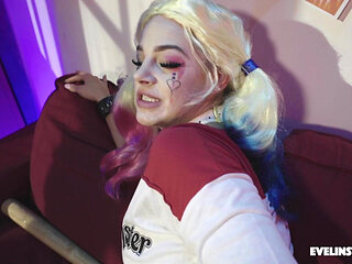 Harley Quinn Cosplay Facial Fuck Defeat
