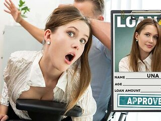 Naughty Teen Una Fairy Gets Spanked by Loan Manager in Hot Office Encounter