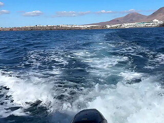 Risky public sex in hot stepmom on a boat