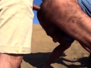 Bareback Outdoor Adventure With A Stranger On A Dune