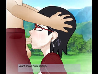 Sarada Uchiha Opens Her Mouth for Lord Hokage's Cock and Gets Her Throat Fucked