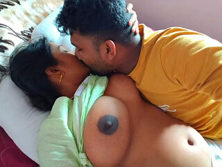 Hot Desi Bhabhi Creampie Fucking - Young College Boy Sucks Big Natural Tits - Hindi XXX