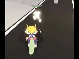 Blondie girl dominates black man