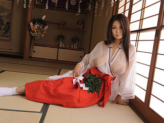 JAV Gangband Fucking Big Tits Priestess MILF in Tokyo Temple