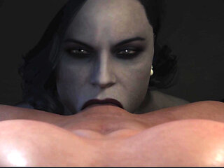 Lady Dimitrescu in a Rough Sex with her Slave Girlfriend - 3D Animation