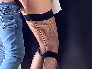 Adeline Murphy Is a Slutty Teacher in Fishnets & Heels. Fucks Student & Lets Him Cum on Her Ass