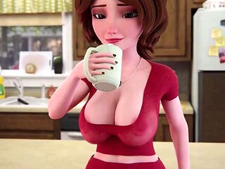 Casss Morning Ritual: Coffee, Cereal, and Cock Under the Table