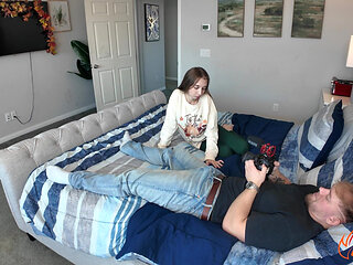 Hot Natural Blonde Gets Holiday Dick Bts - Breezy Bri