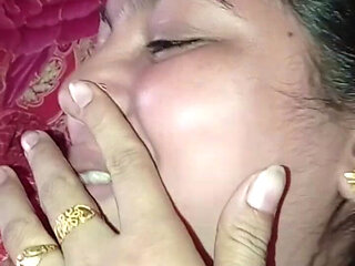 Newly Married Couple's Cute Caring Husband Wife Love