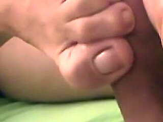 Hot Reverse Footjob!