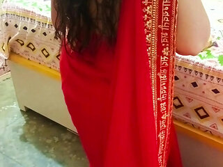 Pankhuri Kunal Shooting in Red Hotel Room