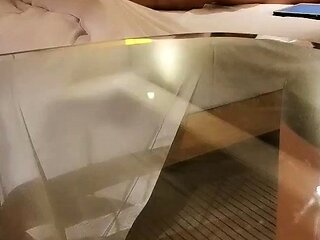 Busty amateur wife handjob blowjob with cum in mouth
