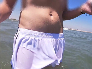 People on the Beach Freak Out When I Get Wet in Shorts