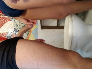 Sex in the Beach Tent Bathroom with the Gifted New Lifeguard