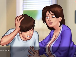 He can't resist his busty stepmom's huge boobs in this intense scenario