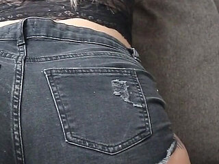 Farting in My Black Tight Short Jeans