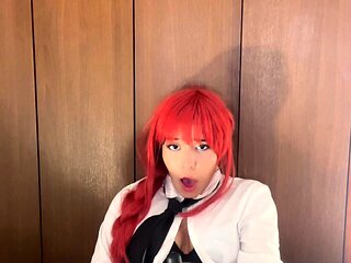 Violet lovely amateur redhead woman toying
