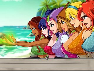 Cartoon porn featuring Bloom and her Winx Club friends